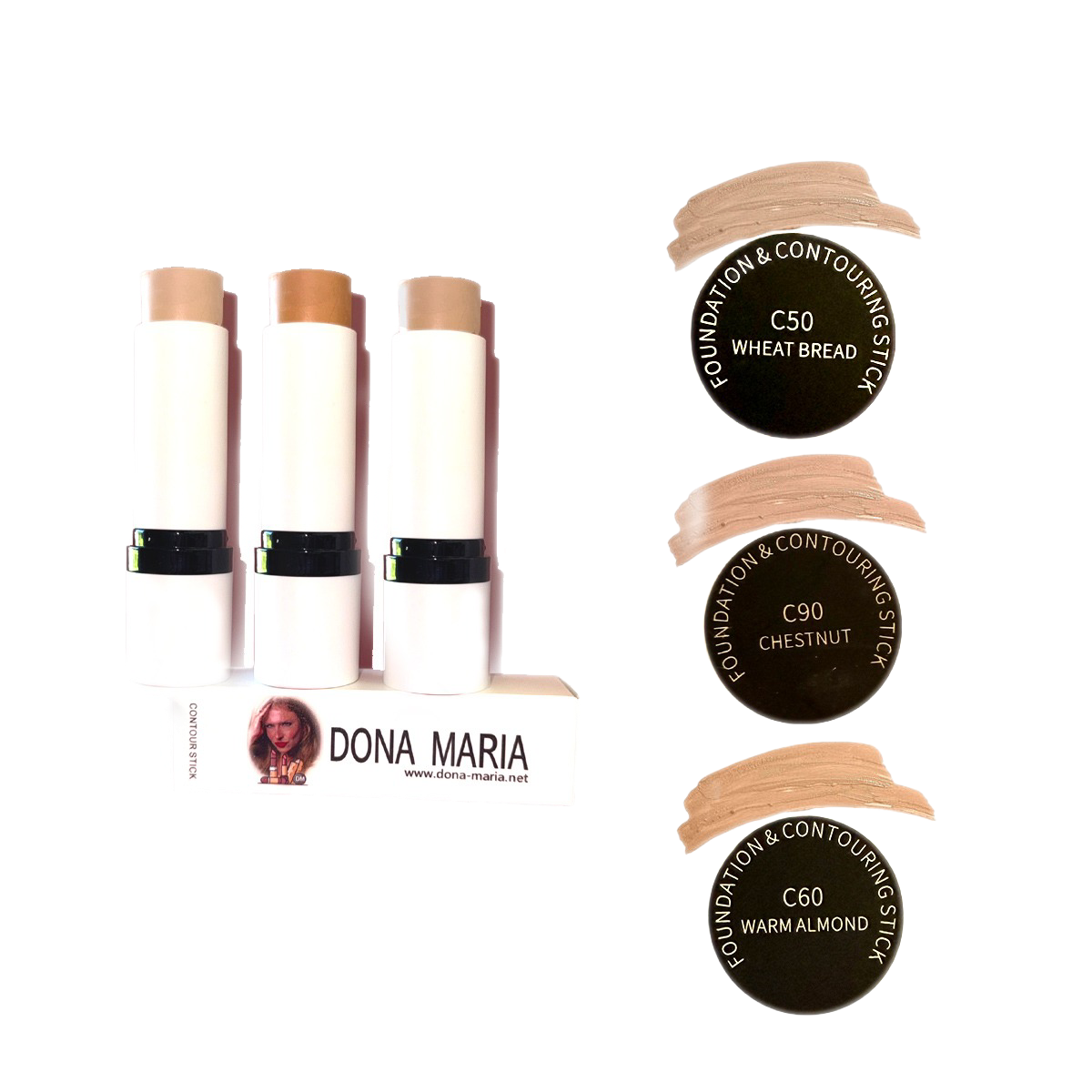 Creamy dual stick foundation with brush