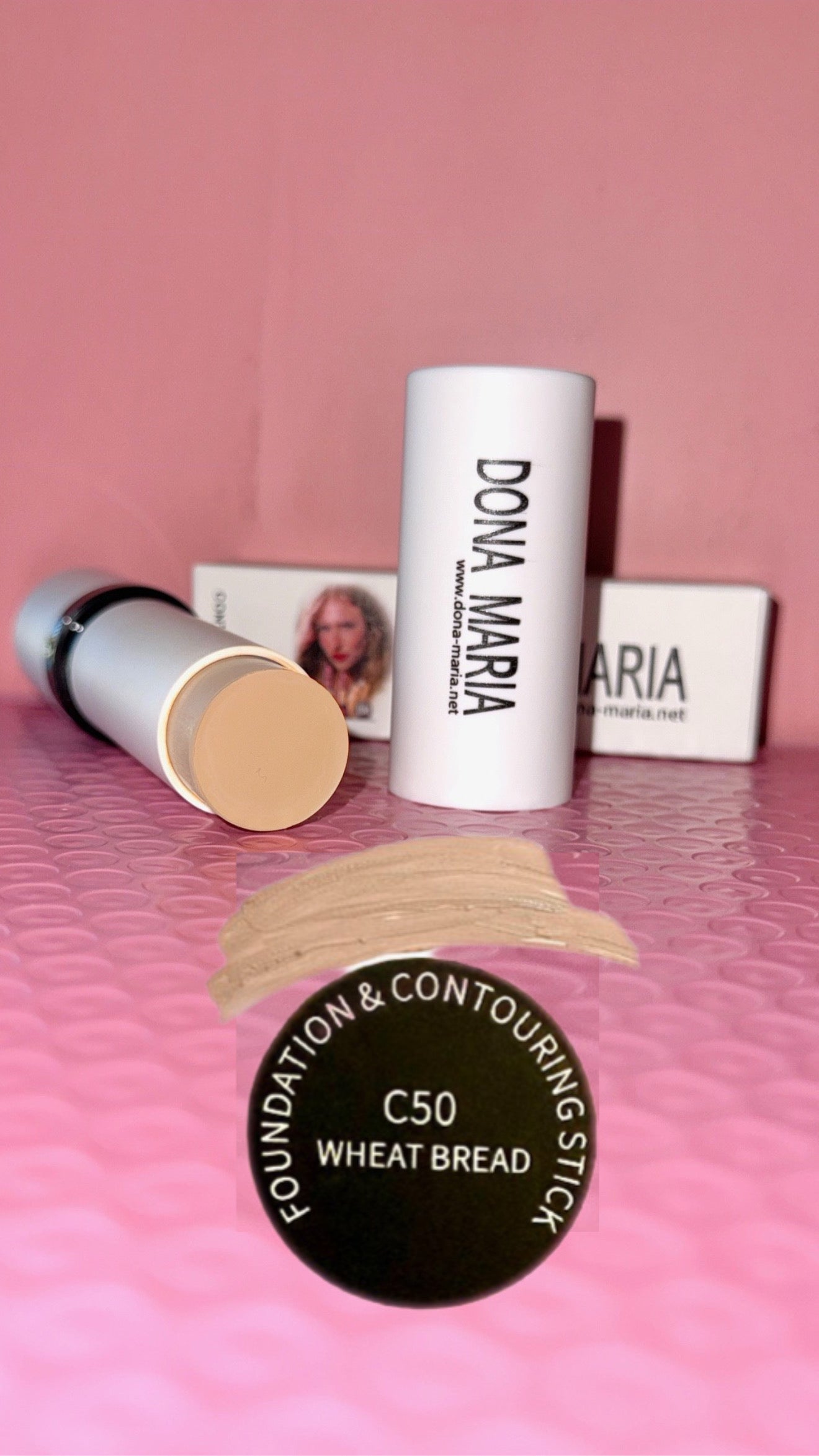 Creamy dual stick foundation with brush